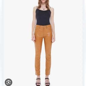 NEW MOTHER The Mid Rise Dazzler Ankle Wax On Wax Off Cashew Pants Size 29